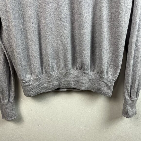 Turtleson Merino Wool‎ Sweater Men’s L Gray V Neck Lightweight Casual Preppy - Picture 3 of 9